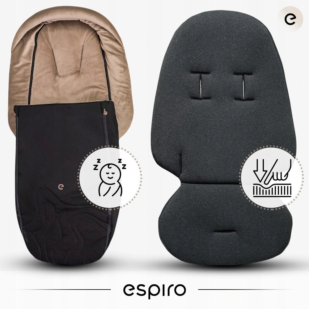 Espiro Carucior 2 in 1 pentru copii Miloo 2.0 Tasty cappuccino 0-22 kg cu toate accesoriile incluse