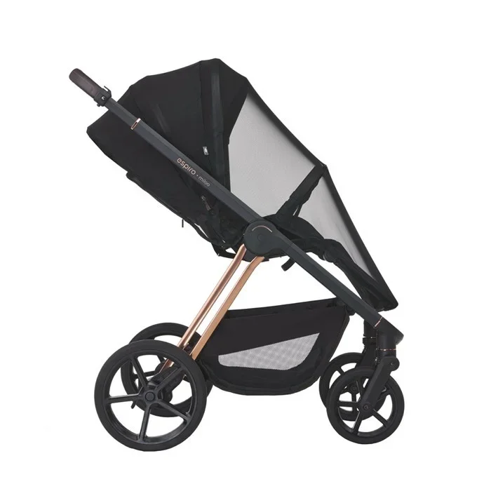 Espiro Carucior 2 in 1 pentru copii Miloo Bej 0-22 kg premium sezut reversibil maner telescopic accesorii incluse
