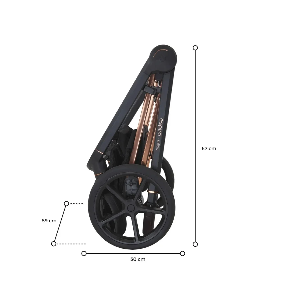 Espiro Carucior 2 in 1 pentru copii Miloo Bej 0-22 kg premium sezut reversibil maner telescopic accesorii incluse