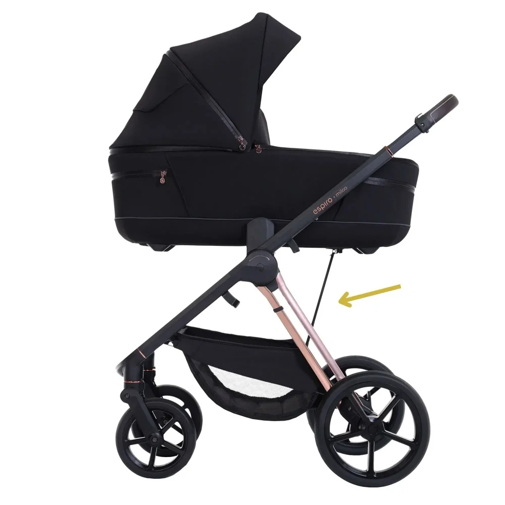 Espiro Carucior 2 in 1 pentru copii Miloo Gri 0-22 kg premium sezut reversibil maner telescopic accesorii incluse