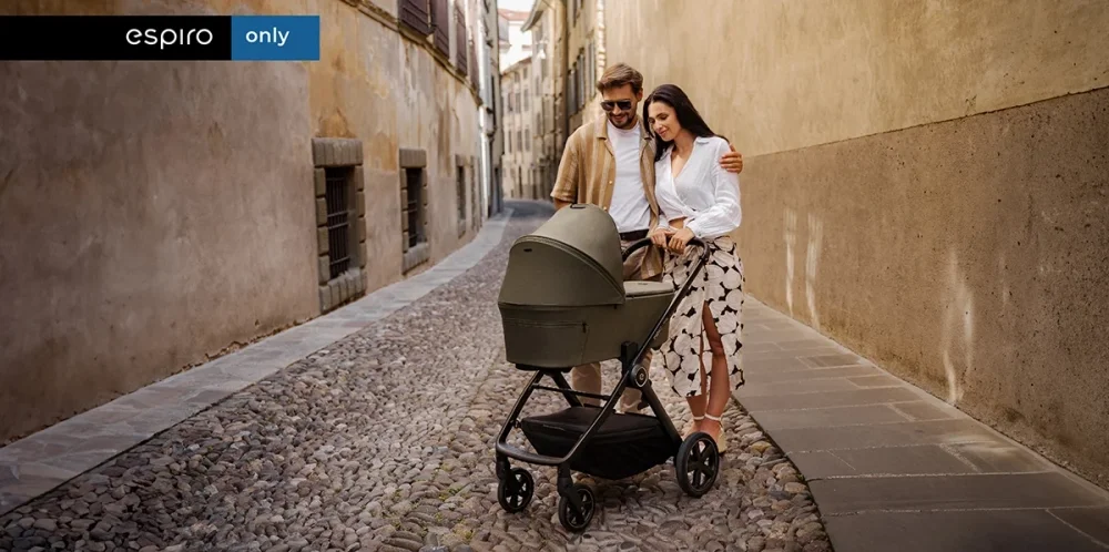 Espiro Carucior 2 in 1 pentru copii Only Gri 0-22 kg premium reversibil maner telescopic accesorii incluse