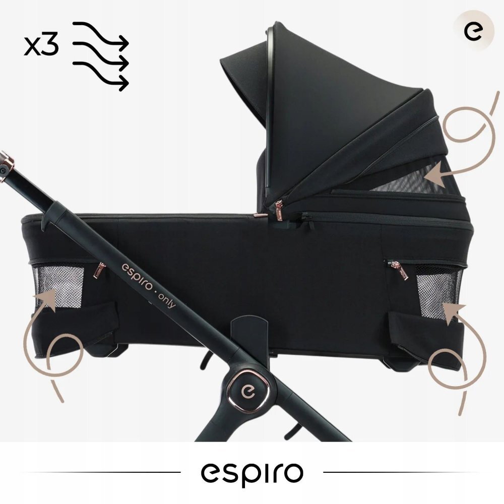 Espiro Carucior 2 in 1 pentru copii Only Sahara beige cu toate accesoriile incluse