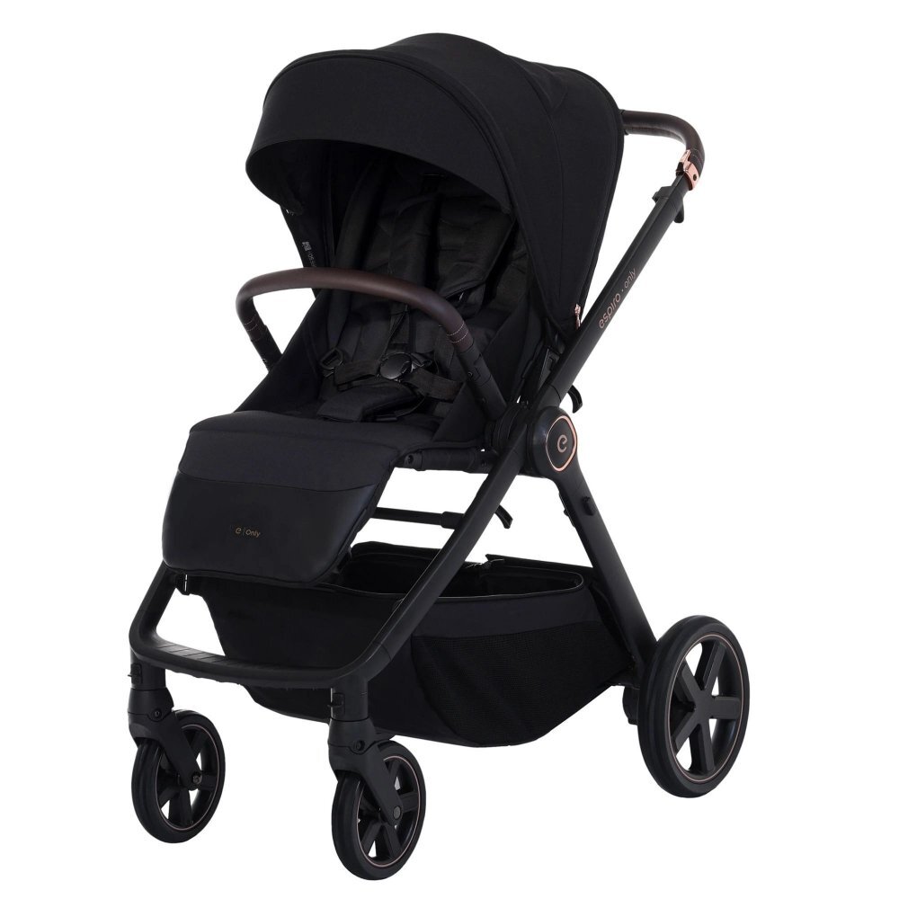 Espiro Carucior 2 in 1 pentru copii Only Stylish Black cu toate accesoriile incluse