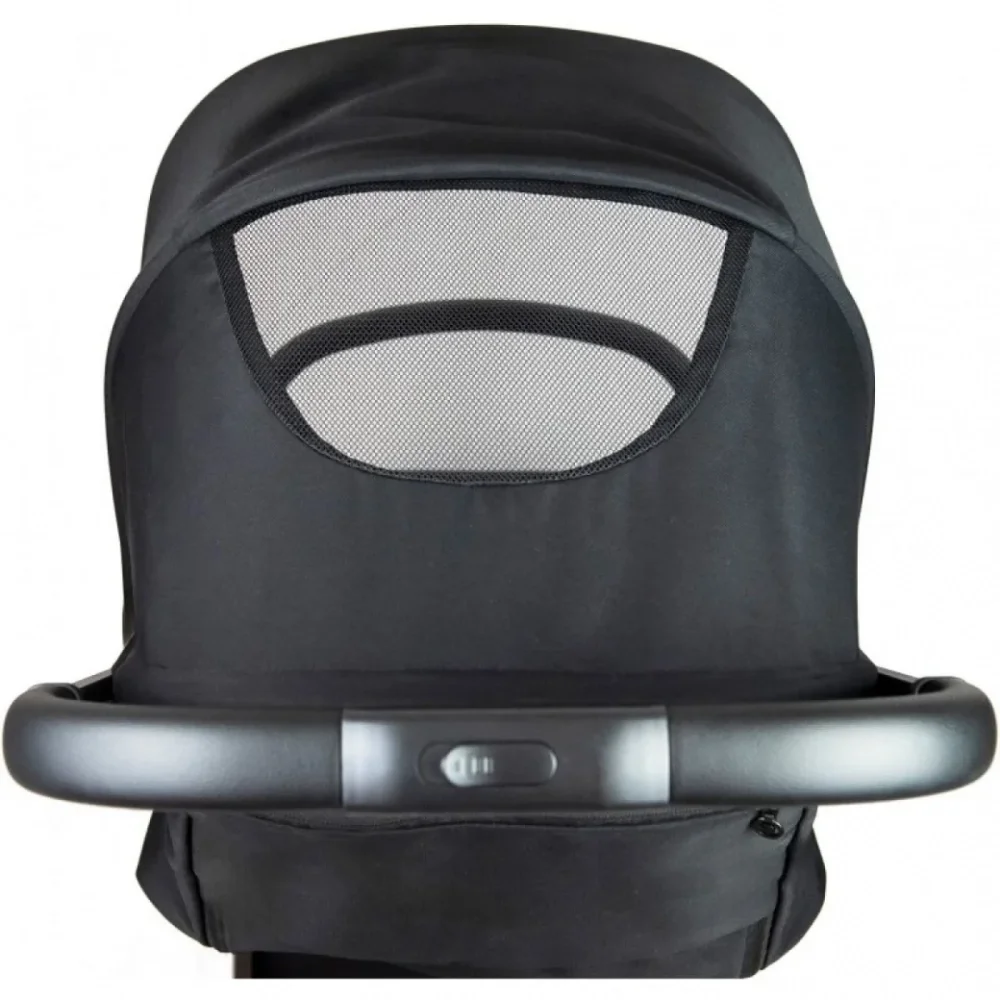 Espiro Carucior pentru copii Else Black 0-22 kg pliabil cu suspensii spatar reglabil suport pentru picioare reglabil si husa pentru picioare