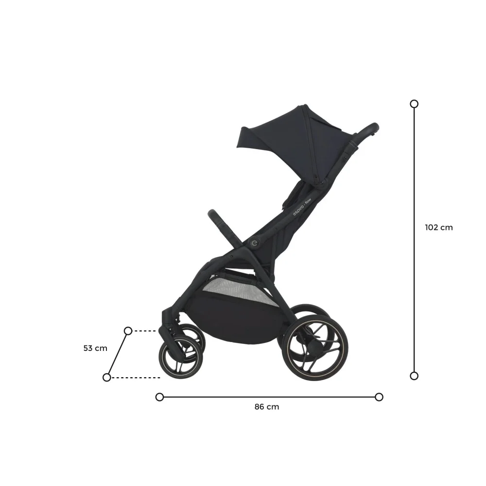 Espiro Carucior pentru copii Flow Vanilla 0-22 kg cu suspensii suport reglabil pentru picioare bara de protectie pivotanta accesorii incluse