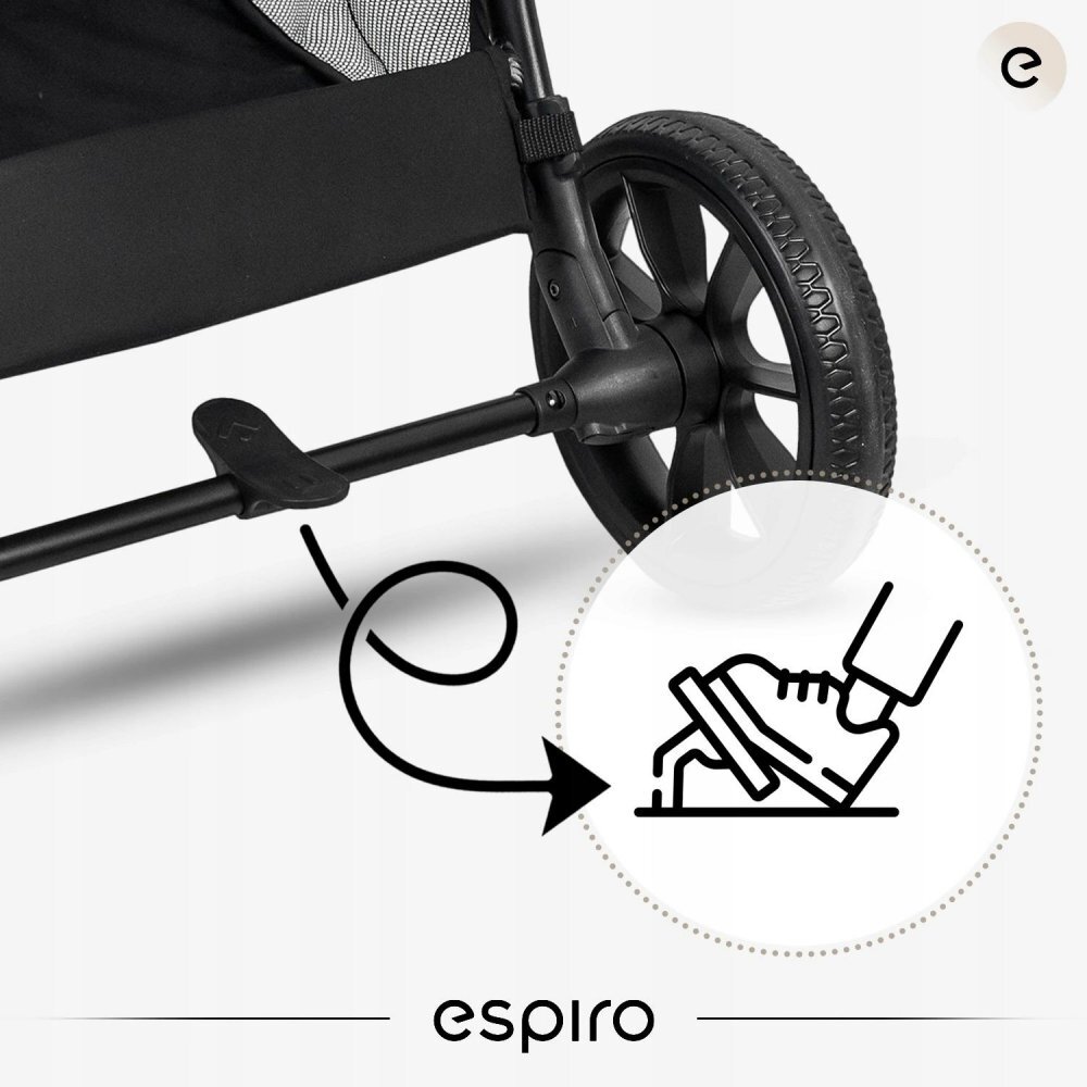 Espiro Carucior pentru copii Fuel Pro Energy taupe 0-22 kg pliabil cu suspensii spatar reglabil suport pentru pahar si husa pentru picioare