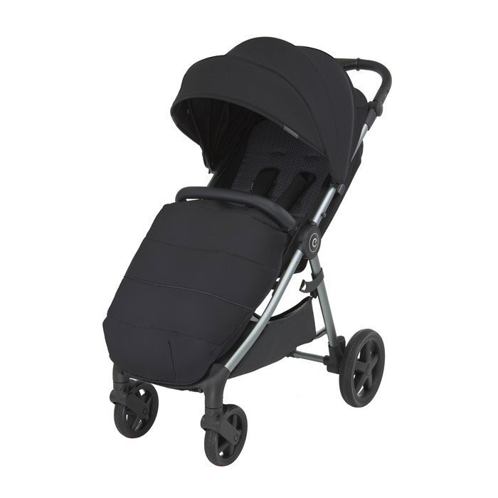 Espiro Carucior pentru copii Wave Negru 0-22 kg compact si usor cu pliere rapida suspensie maner reglabil accesorii incluse