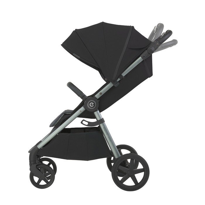 Espiro Carucior pentru copii Wave Negru 0-22 kg compact si usor cu pliere rapida suspensie maner reglabil accesorii incluse