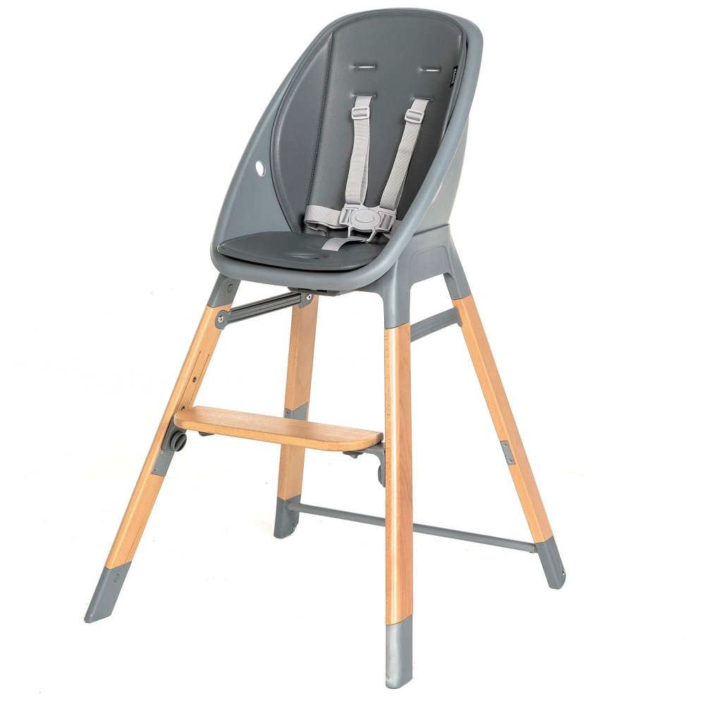 Espiro Scaun de masa pentru copii Sense gri 4 in 1 multifunctional cu suport pentru picioare reglabil pe 3 niveluri si tavita detasabila