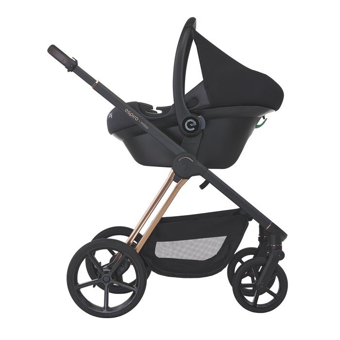 Espiro Scoica auto pentru bebelusi Pi Negru 0-13 kg sistem de prindere cu centura masinii grupa 0+ 40-87 cm