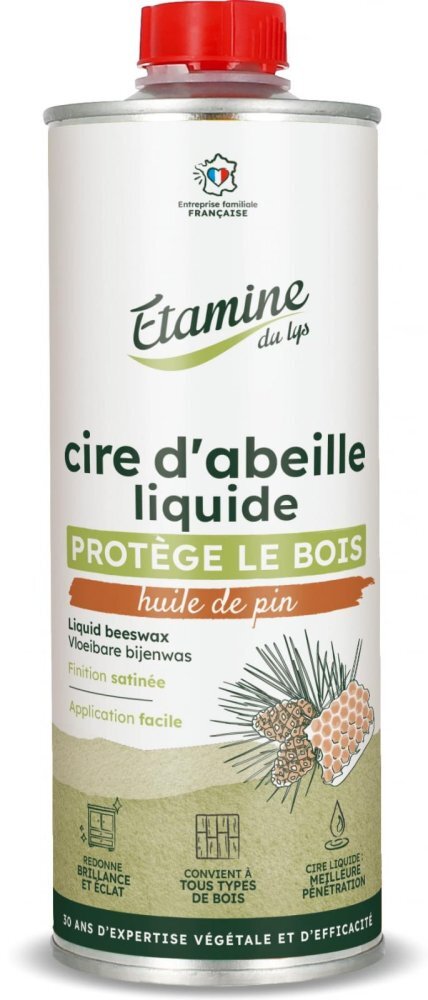 Etamine du Lys Ceara de albine pura lichida pentru protejare si intretinere lemn nelacuit Etamine parfum pin 500 ml