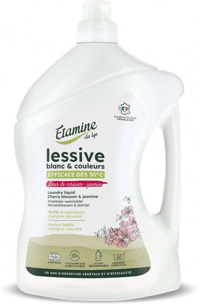 Etamine du Lys Detergent Bio rufe albe si colorate Etamine parfum flori de cires si iasomie 99 spalari 3 litri