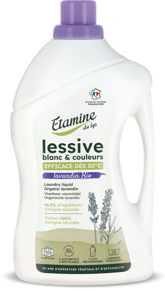 Etamine du Lys Detergent Bio rufe albe si colorate Etamine parfum lavanda 33 spalari 1 litru