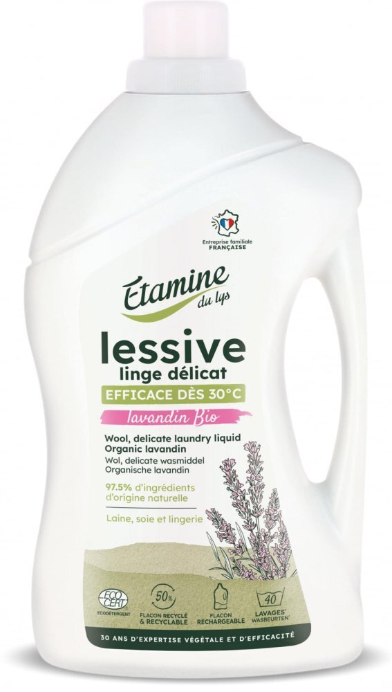 Etamine du Lys Detergent Bio rufe delicate si lana Etamine parfum lavanda 33 spalari 1 litru
