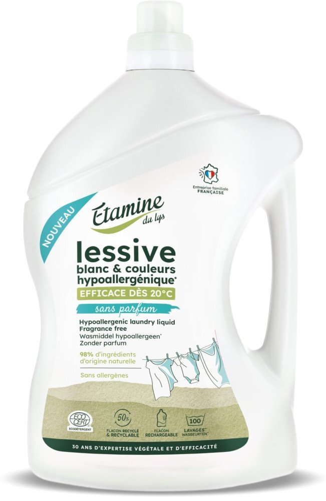 Etamine du Lys Detergent Bio rufe hipoalergenic Etamine fara parfum 99 spalari 3 litri