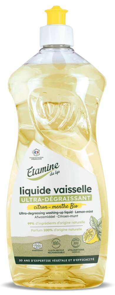 Etamine du Lys Detergent Bio ultra degresant pentru vase Etamine parfum menta si lamaie 1 litru