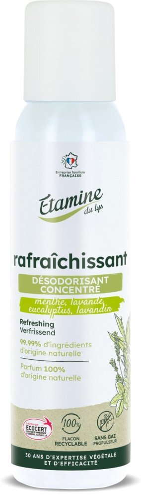 Etamine du Lys Odorizant Bio casa cu efect revigorant si igienizant Etamine parfum eucalipt menta si lavanda 125 ml