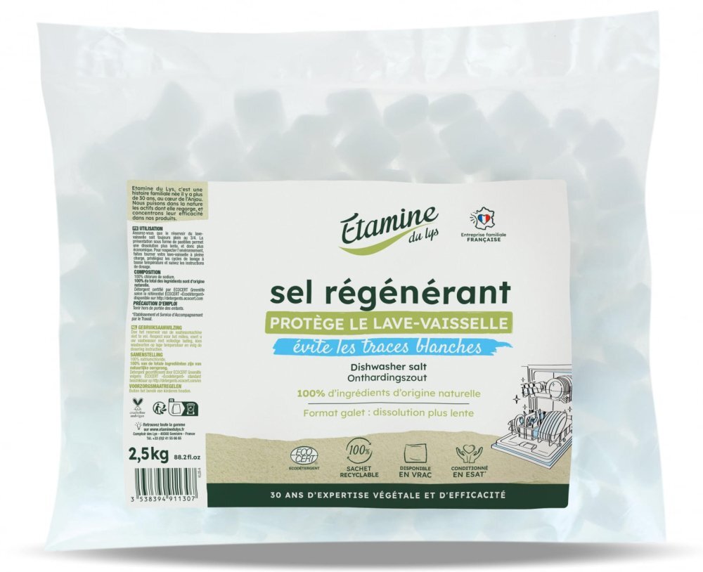 Etamine du Lys Sare Bio regeneratoare pentru masina de spalat vase Etamine fara parfum 2.5 kg
