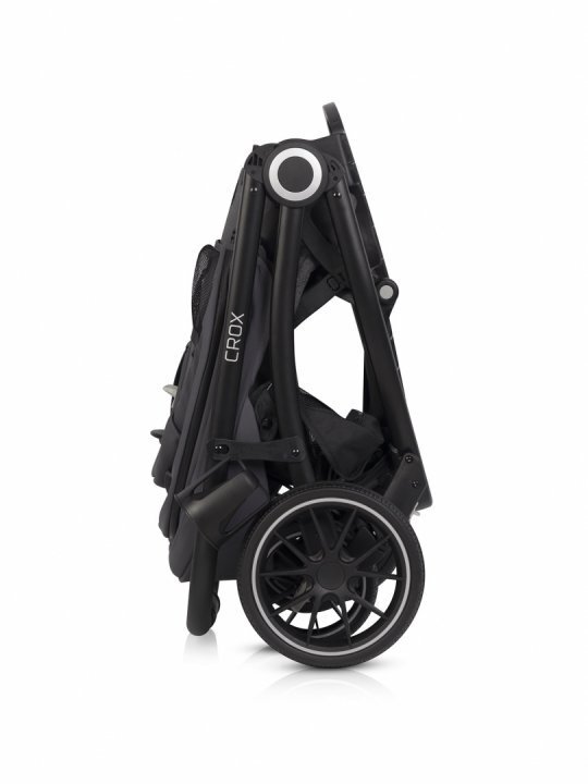Euro-Cart Carucior 2 in 1 pentru copii Crox compus din doua piese distincte cadrul de aluminiu Roti mari Scaun reversibil capotina si husa de picioruse cu Geanta si accesorii incluse pana la 22 kg Iron