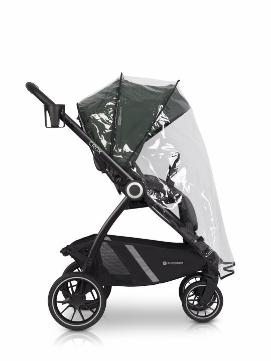 Euro-Cart Carucior 2 in 1 pentru copii Crox compus din doua piese distincte cadrul de aluminiu Roti mari Scaun reversibil capotina si husa de picioruse cu Geanta si accesorii incluse pana la 22 kg Jungle