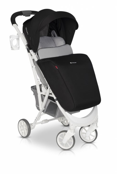 Euro-Cart Carucior cu spatar reglabil omologat pana la 22kg Volt Olt Pro Anthracite extrem de mic la pliere cadru de aluminiu roti cu suspensii spatar reglabil in 3 pozitii accesorii incluse