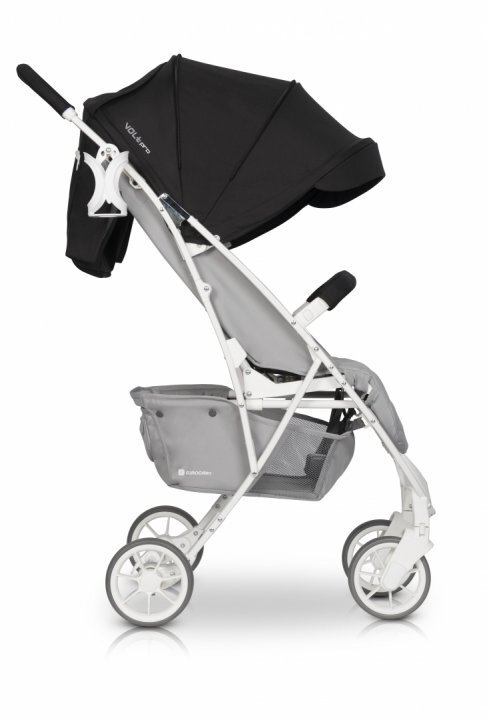 Euro-Cart Carucior cu spatar reglabil omologat pana la 22kg Volt Olt Pro Anthracite extrem de mic la pliere cadru de aluminiu roti cu suspensii spatar reglabil in 3 pozitii accesorii incluse