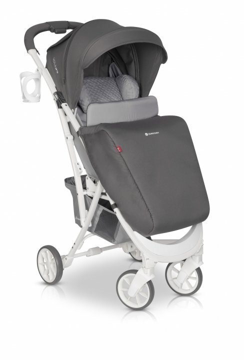 Euro-Cart Carucior cu spatar reglabil omologat pana la 22kg Volt Olt Pro Pearl extrem de mic la pliere cadru de aluminiu roti cu suspensii spatar reglabil in 3 pozitii accesorii incluse