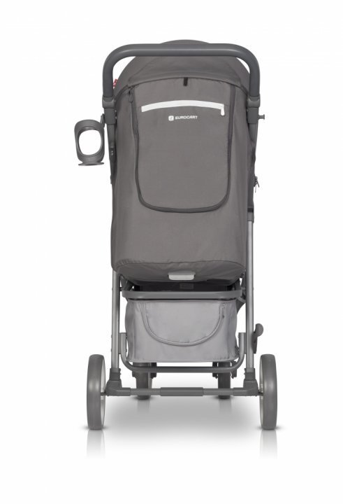 Euro-Cart Carucior nou nascut Flex omologat pana la 22 kg Anthracite cu spatar reglabil in 3 pozitii cadru din aluminiu roti cu suspensii si accesorii incluse