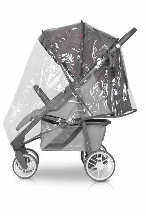 Euro-Cart Carucior nou nascut Flex omologat pana la 22 kg Anthracite cu spatar reglabil in 3 pozitii cadru din aluminiu roti cu suspensii si accesorii incluse