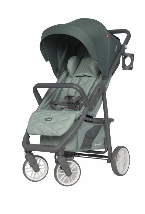 Euro-Cart Carucior nou nascut Flex omologat pana la 22kg Jungle cu spatar reglabil in 3 pozitii cadru din aluminiu roti cu suspensii si accesorii incluse