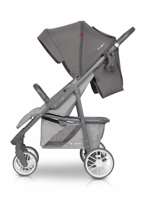 Euro-Cart Carucior nou nascut Flex omologat pana la 22kg Pearl cu spatar reglabil in 3 pozitii cadru din aluminiu roti cu suspensii si accesorii incluse