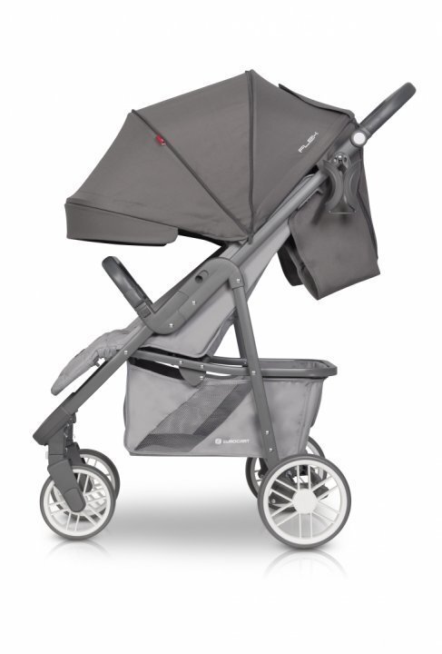 Euro-Cart Carucior nou nascut Flex omologat pana la 22kg Pearl cu spatar reglabil in 3 pozitii cadru din aluminiu roti cu suspensii si accesorii incluse