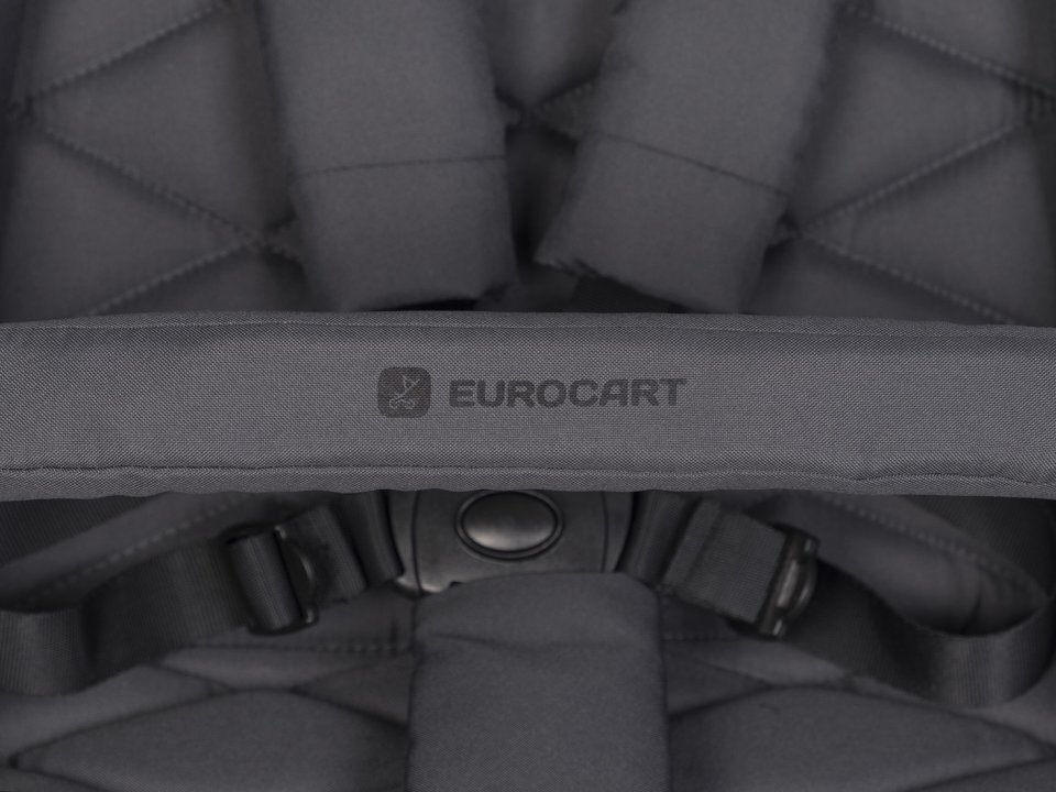 Euro-Cart Carucior pentru copii Volt Pro omologat pana la 22 kg Iron Black Edition ultracompact pliabil cu o singura mana spatar reglabil in 3 pozitii roti cu suspensie