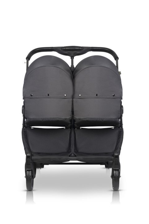 Euro-Cart Carucior pentru gemeni 2 in 1 Euro Cart Doblo Iron cu Landouri pliabil cu suspensii spatar reglabil copertina reglabila si accesorii incluse greutate maxim admisa 22 kg