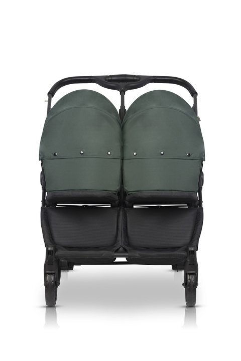 Euro-Cart Carucior pentru gemeni 2 in 1 Euro Cart Doblo Jungle cu Landouri pliabil cu suspensii spatar reglabil copertina reglabila si accesorii incluse greutate maxim admisa 22 kg