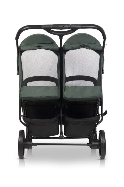 Euro-Cart Carucior pentru gemeni 2 in 1 Euro Cart Doblo Jungle cu Landouri pliabil cu suspensii spatar reglabil copertina reglabila si accesorii incluse greutate maxim admisa 22 kg