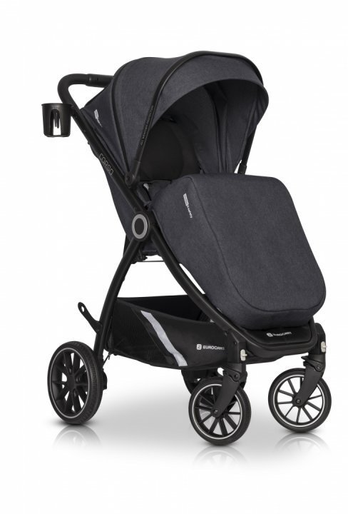Euro-Cart Carucior pentru nou-nascut Corso cu cadru din aluminiu Coal