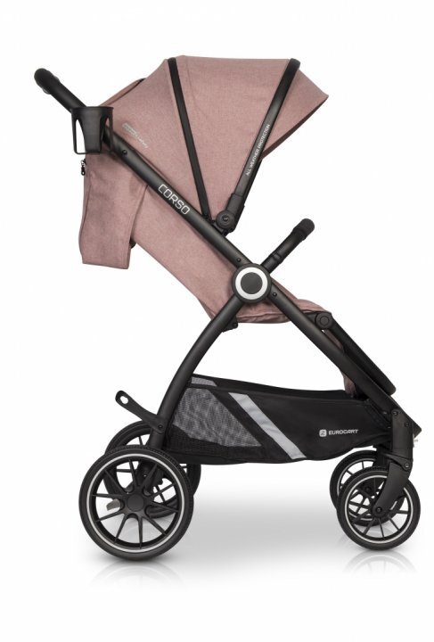 Euro-Cart Carucior pentru nou-nascut Corso cu cadru din aluminiu Rose