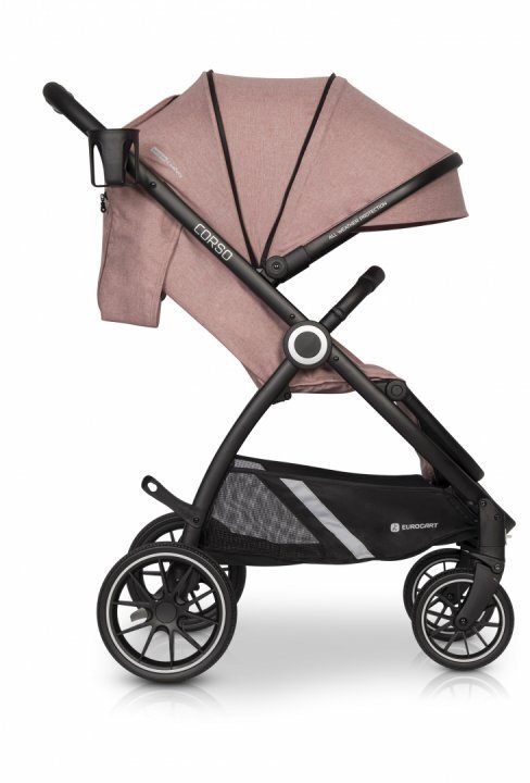 Euro-Cart Carucior pentru nou-nascut Corso cu cadru din aluminiu Rose