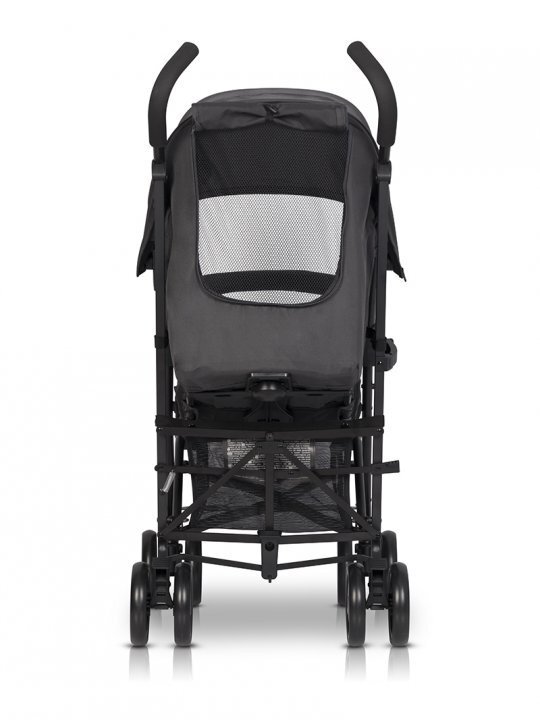 Euro-Cart Carucior sport Euro Cart Ezzo cu pliere tip umbrela pozitie de somn si parasolar XXL Iron spatar reglabil in 3 pozitii dotat cu husa de picioare roti cu suspensii