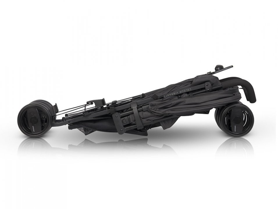 Euro-Cart Carucior sport Euro Cart Ezzo cu pliere tip umbrela pozitie de somn si parasolar XXL Iron spatar reglabil in 3 pozitii dotat cu husa de picioare roti cu suspensii