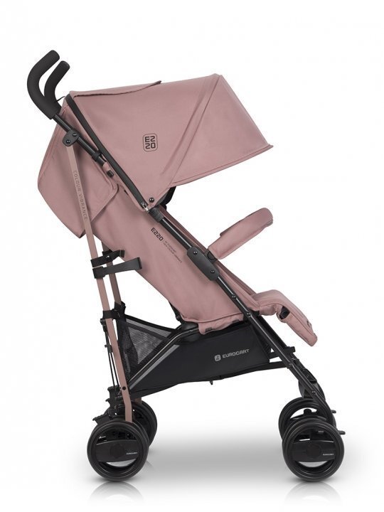 Euro-Cart Carucior sport Euro Cart Ezzo cu pliere tip umbrela pozitie de somn si parasolar XXL Rose spatar reglabil in 3 pozitii dotat cu husa de picioare roti cu suspensii