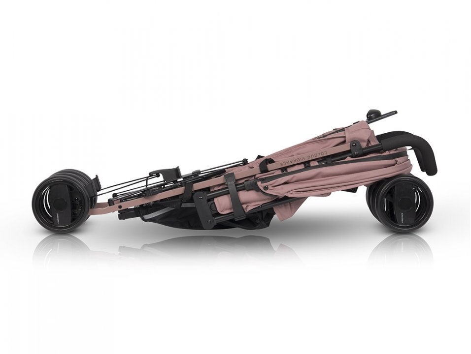 Euro-Cart Carucior sport Euro Cart Ezzo cu pliere tip umbrela pozitie de somn si parasolar XXL Rose spatar reglabil in 3 pozitii dotat cu husa de picioare roti cu suspensii