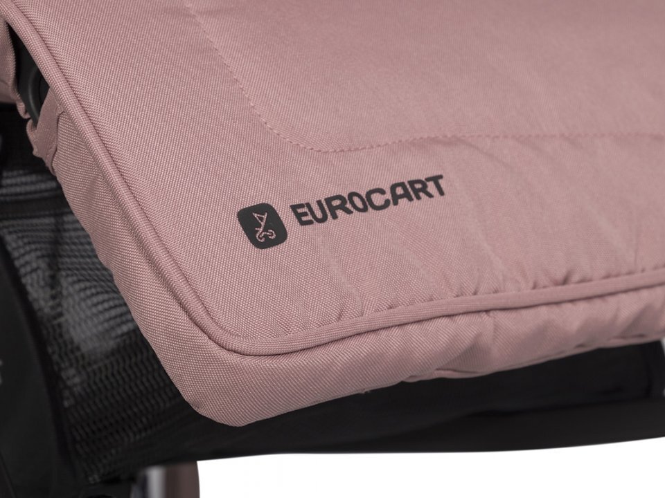 Euro-Cart Carucior sport Euro Cart Ezzo cu pliere tip umbrela pozitie de somn si parasolar XXL Rose spatar reglabil in 3 pozitii dotat cu husa de picioare roti cu suspensii