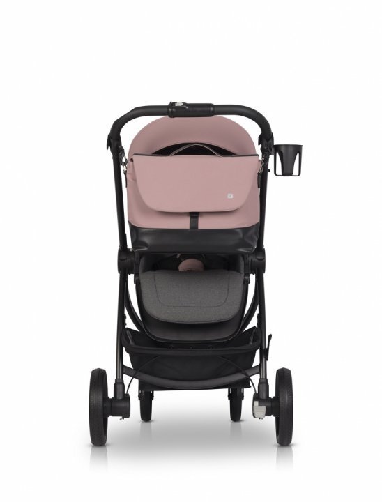 Euro-Cart Geanta multifunctionala pentru mamici Euro Cart compatibila carucioarelor Corso si Crox cu un compartiment si buzunare impermeabila si complet rigida dimensiune 44 x 27 x 14 cm Rose