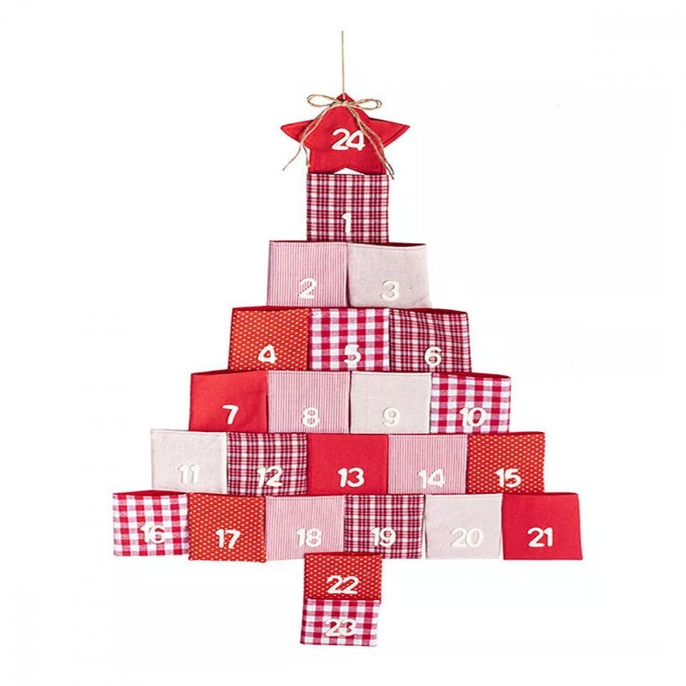 Fakopancs Calendar Advent brad din material textil