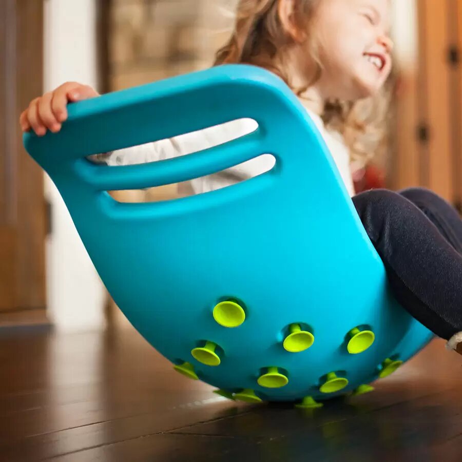 Fat Brain Toys Jucarie de echilibru si distractie Teeter Popper albastru