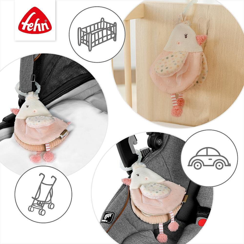 Fehn Carticica din plus pentru bebelusi Pasare pastel