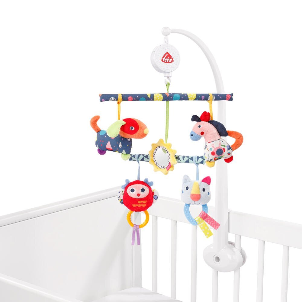 Fehn Carusel muzical mobil cu activitati prietenii culorilor