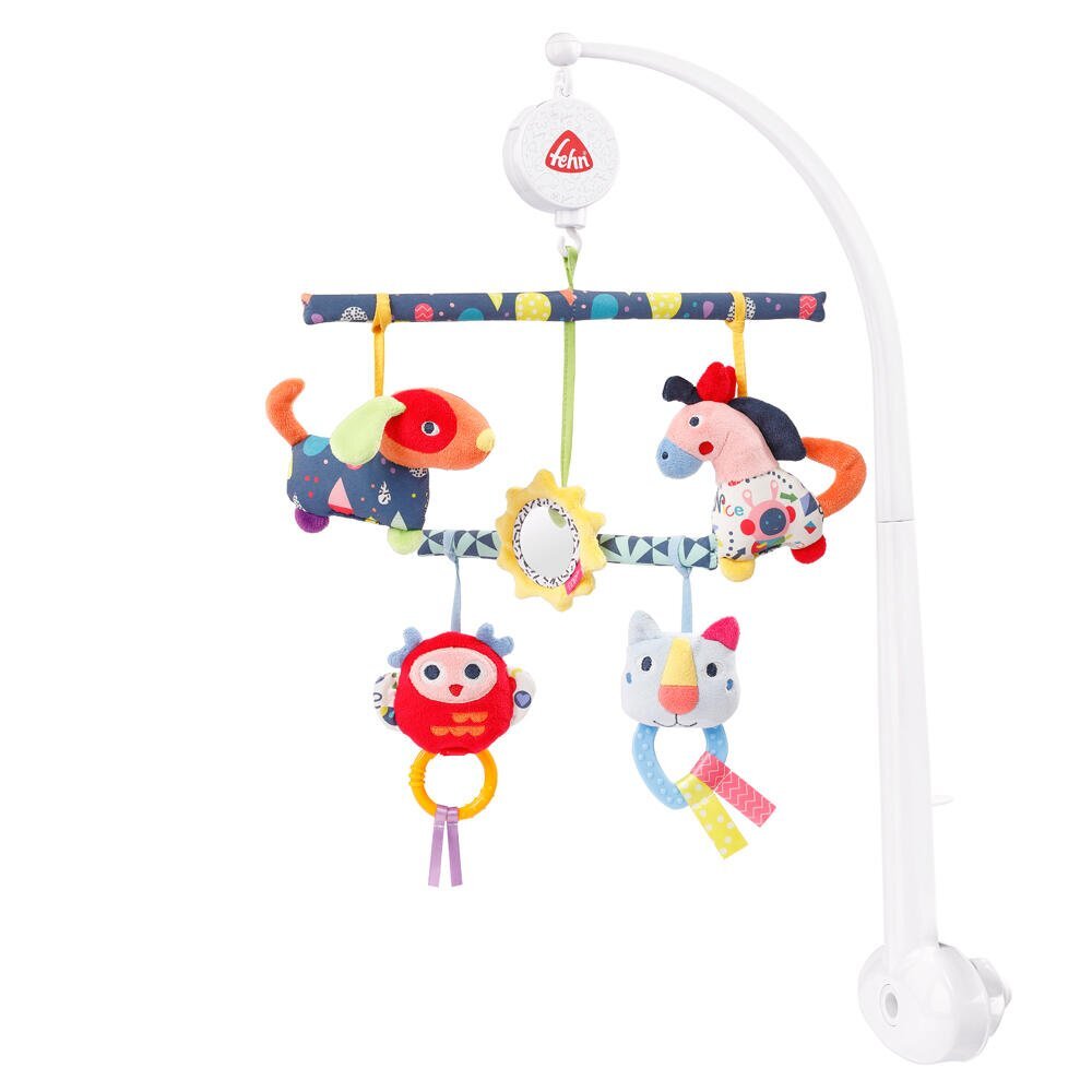 Fehn Carusel muzical mobil cu activitati prietenii culorilor